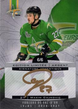 2020-21 Val-d'Or Foreurs (QMJHL) - Autographs Silver #7 Maxim Cajkovic Front