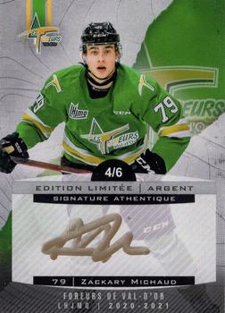 2020-21 Val-d'Or Foreurs (QMJHL) - Autographs Silver #13 Zackary Michaud Front