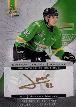 2020-21 Val-d'Or Foreurs (QMJHL) - Autographs Silver #14 Jeremy Michel Front