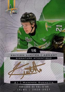 2020-21 Val-d'Or Foreurs (QMJHL) - Autographs Silver #20 Maxence Guenette Front