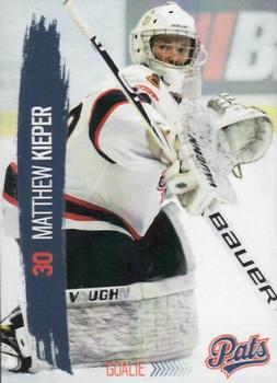 2020-21 Regina Pats (WHL) #NNO Matthew Kieper Front