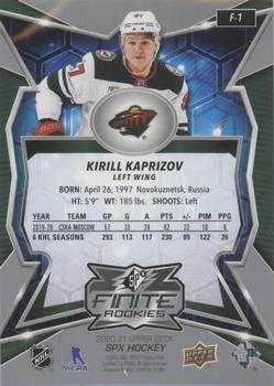 2020-21 SPx - Finite Rookies #F-1 Kirill Kaprizov Back