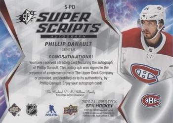 2020-21 SPx - Superscript #S-PD Phillip Danault Back