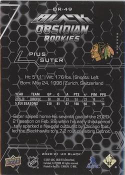 2020-21 SPx - Black Obsidian Rookies #OR-49 Pius Suter Back