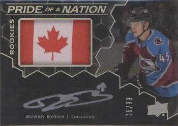 2020-21 SPx - UD Black Pride of a Nation Auto Patch Rookies #PNA-BB Bowen Byram Front