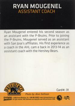 2019-20 Choice Providence Bruins (AHL) #31 Ryan Mougenel Back