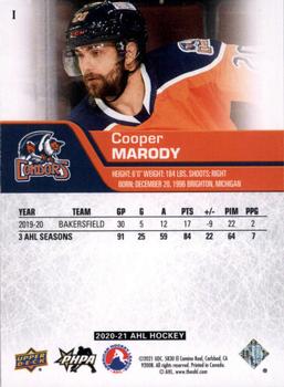 2020-21 Upper Deck AHL #1 Cooper Marody Back
