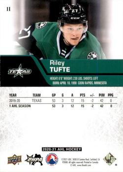 2020-21 Upper Deck AHL #11 Riley Tufte Back