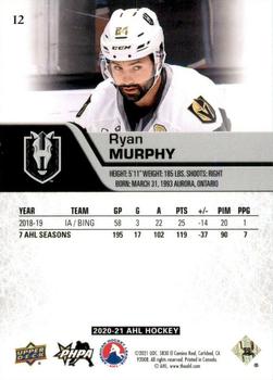 2020-21 Upper Deck AHL #12 Ryan Murphy Back