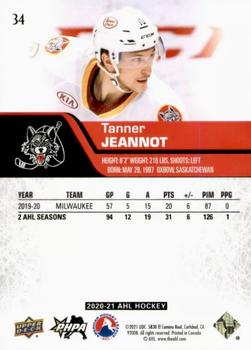 2020-21 Upper Deck AHL #34 Tanner Jeannot Back