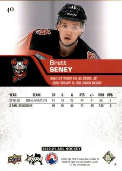2020-21 Upper Deck AHL #40 Brett Seney Back