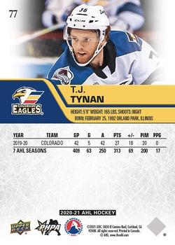 2020-21 Upper Deck AHL #77 T.J. Tynan Back