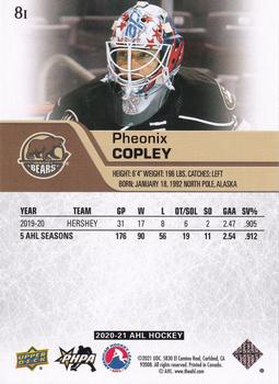2020-21 Upper Deck AHL #81 Pheonix Copley Back
