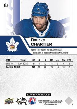2020-21 Upper Deck AHL #82 Rourke Chartier Back