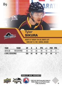 2020-21 Upper Deck AHL #89 Tyler Sikura Back