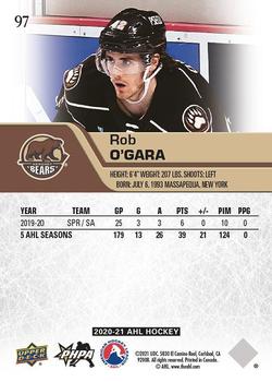 2020-21 Upper Deck AHL #97 Rob O'Gara Back