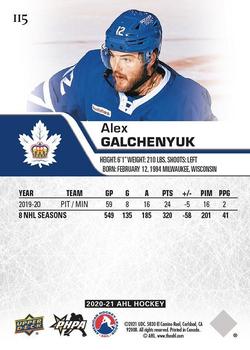 2020-21 Upper Deck AHL #115 Alex Galchenyuk Back