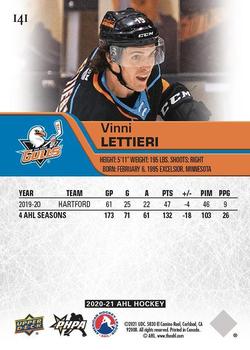 2020-21 Upper Deck AHL #141 Vinni Lettieri Back