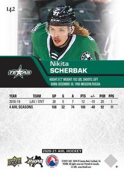 2020-21 Upper Deck AHL #142 Nikita Scherbak Back