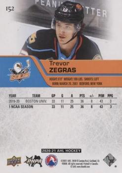 2020-21 Upper Deck AHL #152 Trevor Zegras Back