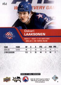 2020-21 Upper Deck AHL #162 Oskari Laaksonen Back