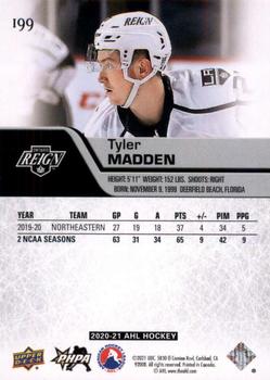2020-21 Upper Deck AHL #199 Tyler Madden Back