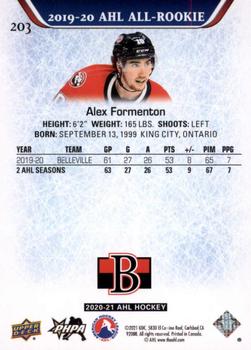 2020-21 Upper Deck AHL #203 Alex Formenton Back