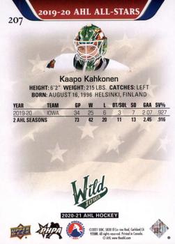 2020-21 Upper Deck AHL #207 Kaapo Kahkonen Back