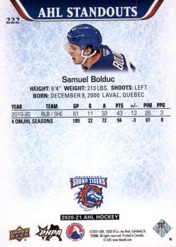 2020-21 Upper Deck AHL #222 Samuel Bolduc Back