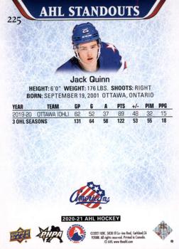 2020-21 Upper Deck AHL #225 Jack Quinn Back