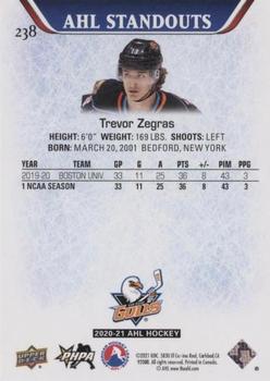 2020-21 Upper Deck AHL #238 Trevor Zegras Back