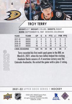 2021-22 Upper Deck #6 Troy Terry Back