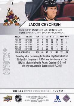 2021-22 Upper Deck #8 Jakob Chychrun Back