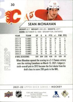 2021-22 Upper Deck #30 Sean Monahan Back