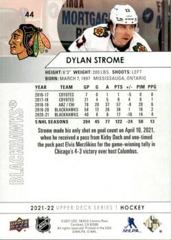 2021-22 Upper Deck #44 Dylan Strome Back