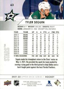2021-22 Upper Deck #63 Tyler Seguin Back
