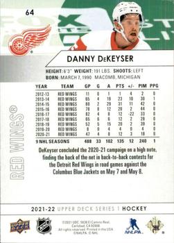 2021-22 Upper Deck #64 Danny DeKeyser Back
