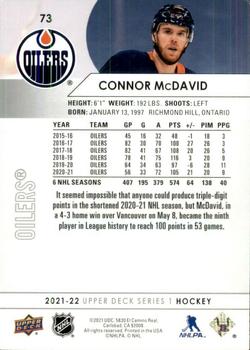 2021-22 Upper Deck #73 Connor McDavid Back
