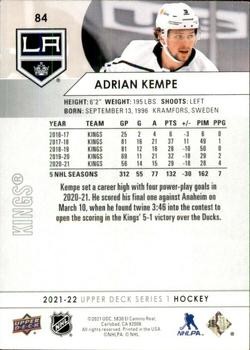 2021-22 Upper Deck #84 Adrian Kempe Back