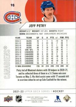 2021-22 Upper Deck #98 Jeff Petry Back