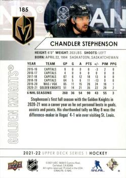 2021-22 Upper Deck #185 Chandler Stephenson Back