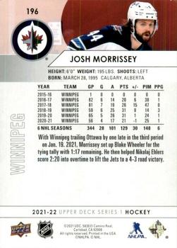 2021-22 Upper Deck #196 Josh Morrissey Back