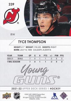 2021-22 Upper Deck #239 Tyce Thompson Back