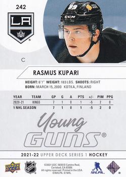 2021-22 Upper Deck #242 Rasmus Kupari Back