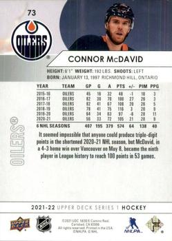 2021-22 Upper Deck #73 Connor McDavid Back