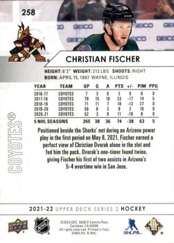 2021-22 Upper Deck #258 Christian Fischer Back