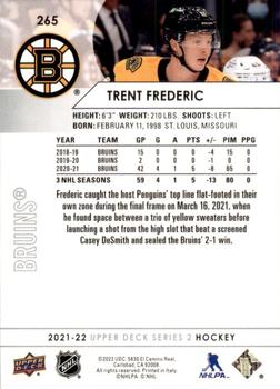 2021-22 Upper Deck #265 Trent Frederic Back