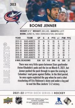 2021-22 Upper Deck #303 Boone Jenner Back