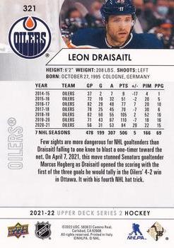 2021-22 Upper Deck #321 Leon Draisaitl Back