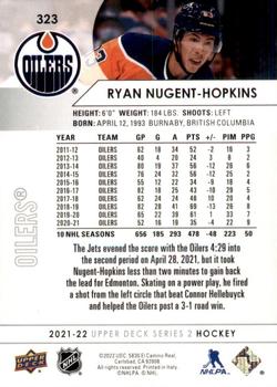 2021-22 Upper Deck #323 Ryan Nugent-Hopkins Back